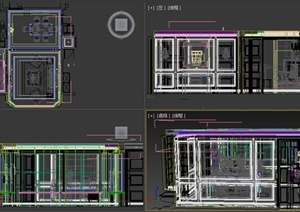 某住宅客餐厅以及书房室内装修3DMAX模型