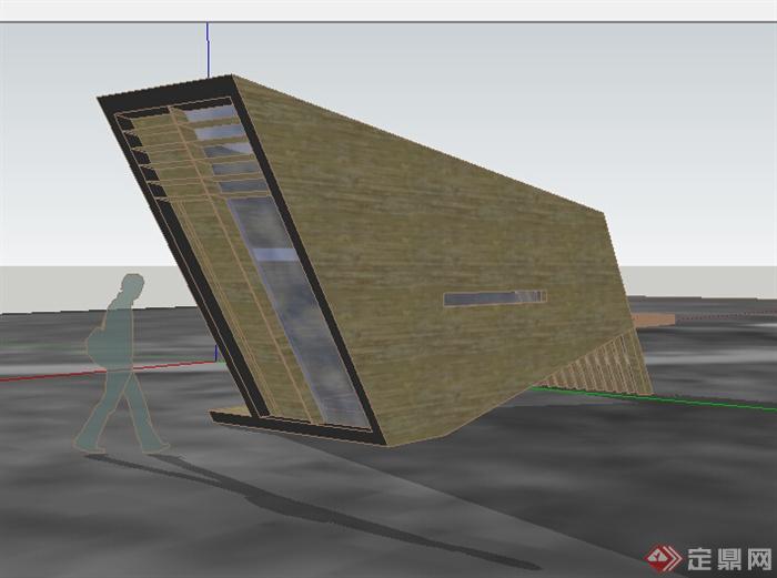 某室外简单储藏室设计SU模型(1)