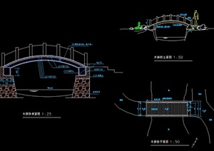 两款园林景观拱桥设计施工图