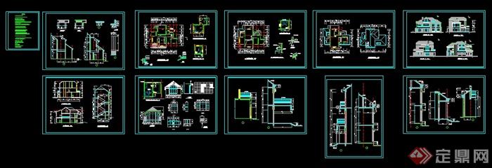 某三层别墅住宅建筑设计施工图(3)