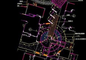 某现代住宅区一休闲广场设计施工图CAD格式