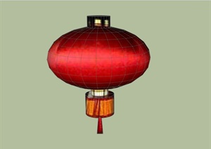 某古典中式喜庆灯笼设计SU(草图大师)模型