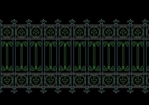 某现代住宅庭院栏杆设计CAD图