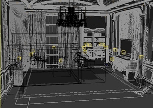 某别墅客厅以及书房室内装修3DMAX模型