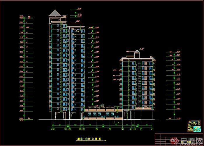 多套高层住宅小区建筑设计施工图（cad图纸、景观彩平图）