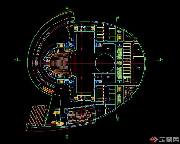 某现代风格剧院建筑设计图纸(2)