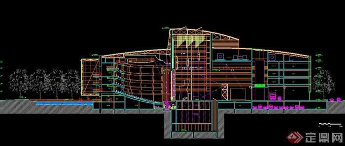 某现代风格剧院建筑设计图纸(3)