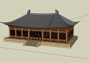 某园林古建建筑设计SU(草图大师)模型