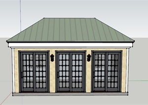某欧式单层住宅小屋设计SU(草图大师)模型
