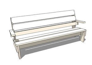 某室外园林座椅设计SU(草图大师)模型