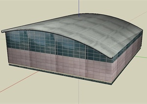 波士顿TD北岸花园球场建筑设计SU(草图大师)模型