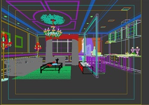 某室内欧式客厅设计3DMAX模型