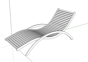 一把躺椅设计SU(草图大师)白模