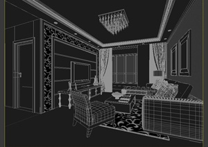 某简约客厅装饰设计3DMAX模型