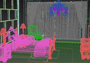 某简欧卧室室内装修设计3DMAX模型