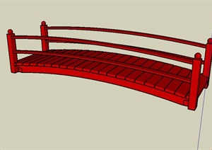 某日式园桥设计SU(草图大师)模型
