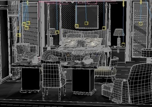 住宅现代卧室室内设计3DMAX模型