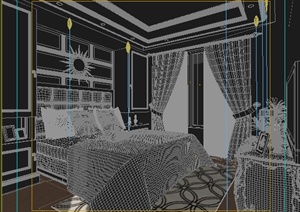 某间现代风格卧室室内装饰3DMAX模型