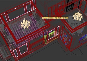 某现代客餐厅装修室内设计3DMAX模型