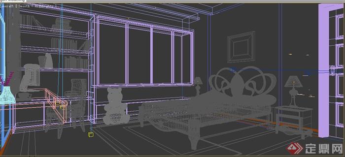 某欧式室内卧室3DMAX模型素材(1)