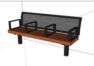 某个园林景观室外座椅设计SU(草图大师)模型