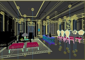 某室内客厅空间3DMAX模型素材