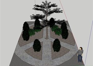 几棵花园景观植物设计SU(草图大师)模型