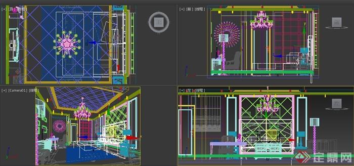 某卧室装修室内设计3DMAX模型(2)