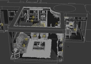 某住宅玄关、客餐厅室内设计3DMAX模型