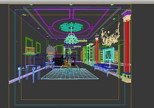 某简欧客厅空间设计3DMAX模型