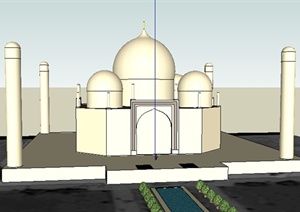 某阿拉伯风格文化建筑SU(草图大师)模型