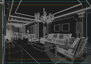 某客餐厅以及厨房室内装修设计3DMAX模型