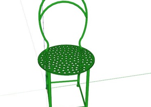 某简易单个座椅设计SU(草图大师)模型