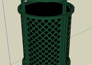 某垃圾桶景观设计SU(草图大师)模型