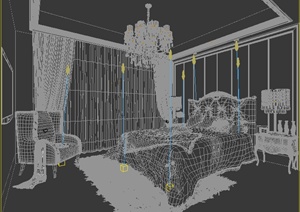 某居住空间卧室装修室内设计3DMAX模型