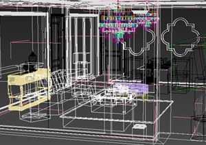 某室内住宅客餐厅装修设计3DMAX模型