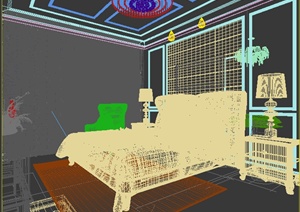 某家装卧室室内装修设计3DMAX模型