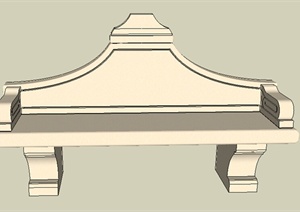 园林景观石凳设计SU(草图大师)模型