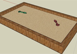 儿童游乐场沙地设计SU(草图大师)模型
