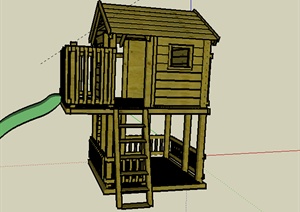 某多层小木屋居住建筑设计SU(草图大师)模型