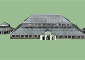英国皇家植物园建筑设计SU(草图大师)模型