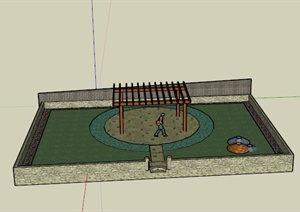 某住宅建筑屋顶花园设计SU(草图大师)模型