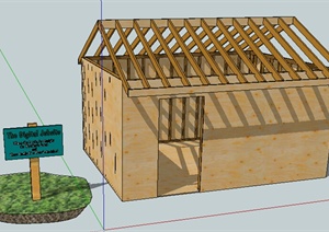 某一小木屋工具房设计SU(草图大师)模型