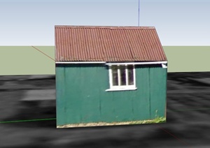 某乡村临时住宅小屋建筑设计SU(草图大师)模型