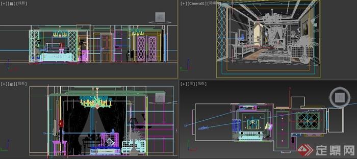 某住宅家装客餐厅装修设计3DMAX模型