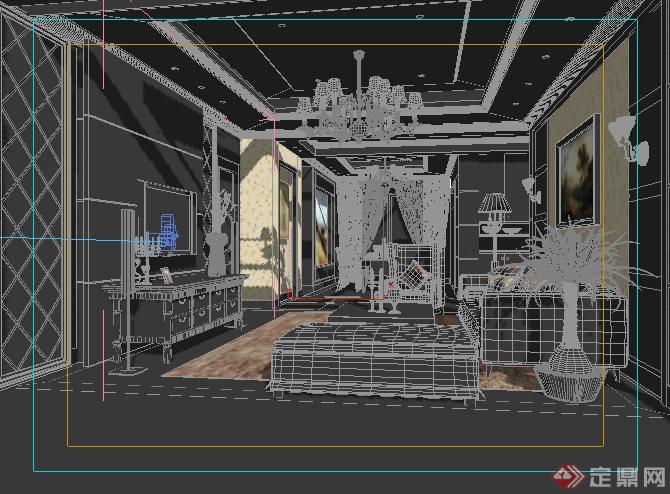 某住宅家装客餐厅装修设计3DMAX模型