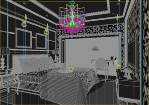 某现代住宅卧室室内设计3DMAX模型