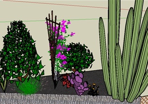 某室外园林植物SU(草图大师)模型素材