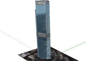 某个超高层商业建筑SU(草图大师)模型