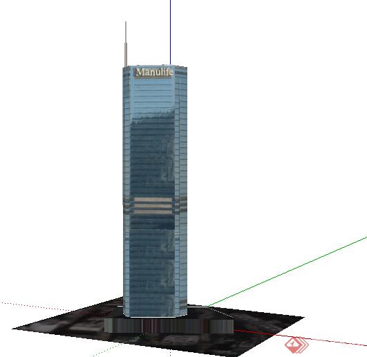 某个超高层商业建筑SU模型(2)